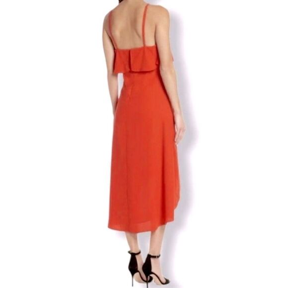 NWT Elizabeth Crosby Red High Low Stella Dress Large - Picture 2 of 4